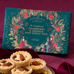 Cartwright & Butler Cranberry & Orange Mini Mince Pies in Carton 120g